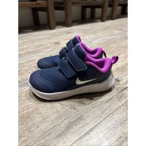 Nike Star Runner 3 Navy Purple  Sneakers Shoes  Size 8c